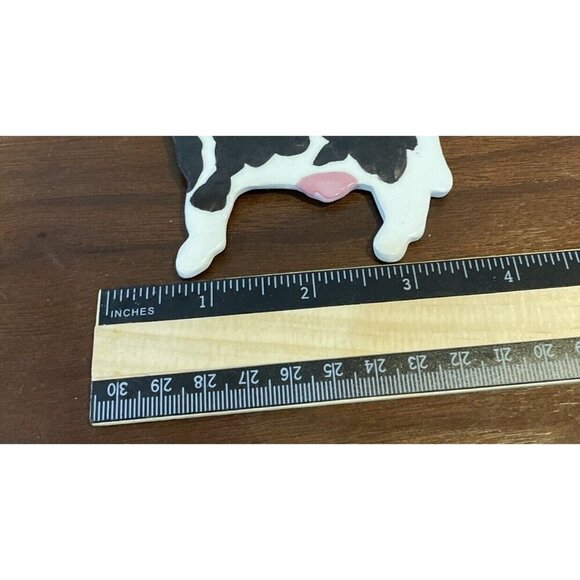 Jersey Cow Christmas Tree‎ Holiday Ornament Ceramic Hand Dug Native Clay Vintage - Picture 5 of 5